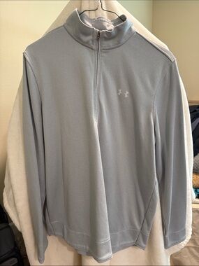 Under Armour Men's Light Grey Quarter-Zip Performance Pullover